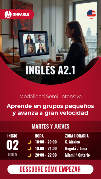 CURSOS GRUPAL SEIMI INTENSIVO DE INGLÉS NIVEL A2.1